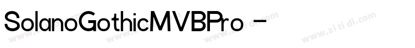 SolanoGothicMVBPro 字体转换